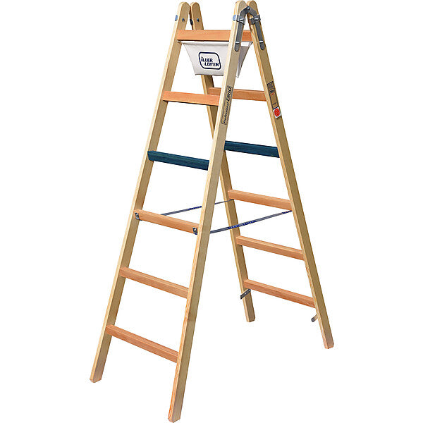 ILLER-LEITER Breitsprossenstehleiter Professional 2x6 Sp. 1106-7